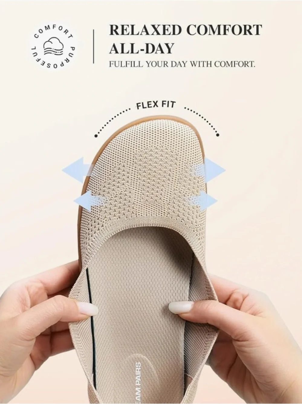 Dream Pairs Ballet Flats Women’s Size 11 - Nude Beige Wide Toe Arch Support
